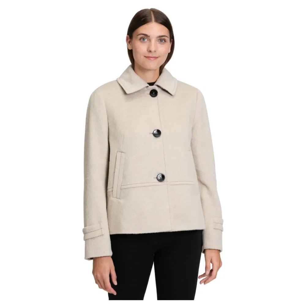 Jakker<Gil Bret Casual uldjakke med krave Beige