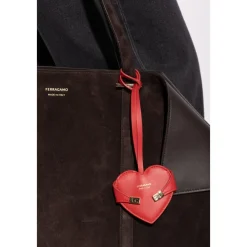 Tilbehør Til Tasker^Ferragamo Charm Cuore Taskevedhæng Rød