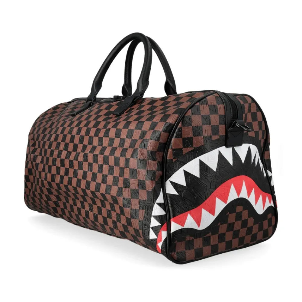 Rejsetasker<SPRAYGROUND Check 2 Emboss Duffle Brun