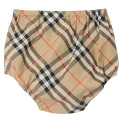 Bodystocking & Sæt^Burberry Check Bomuldskjole med Bloomers Hvid