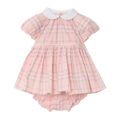 Bodystocking & Sæt^Burberry Check Bomuldskjole med Bloomers Pink