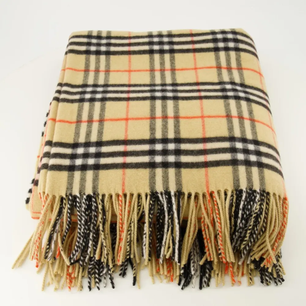 Halstørklæder Og Tørklæder<Burberry Check Cashmere Scarf Beige