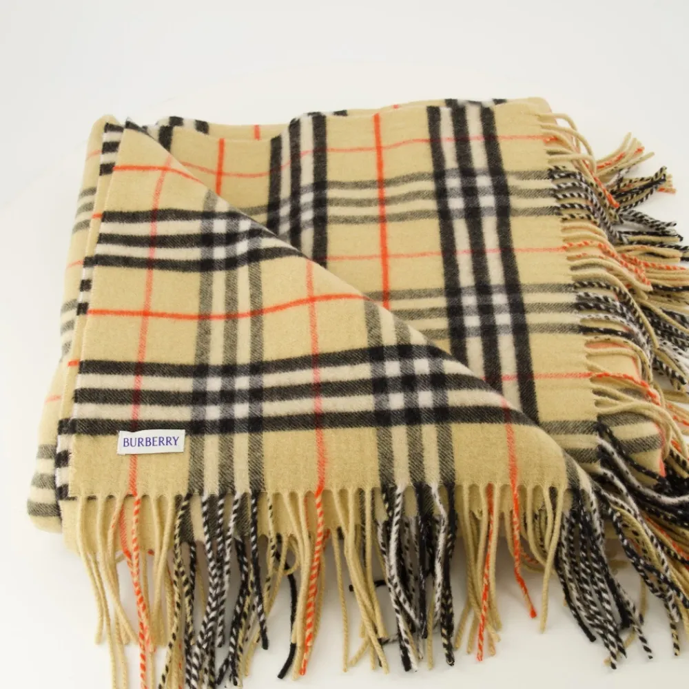Halstørklæder Og Tørklæder<Burberry Check Cashmere Scarf Beige