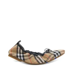 Ballerina Sko^Burberry Check Fawn Ballerinas Beige