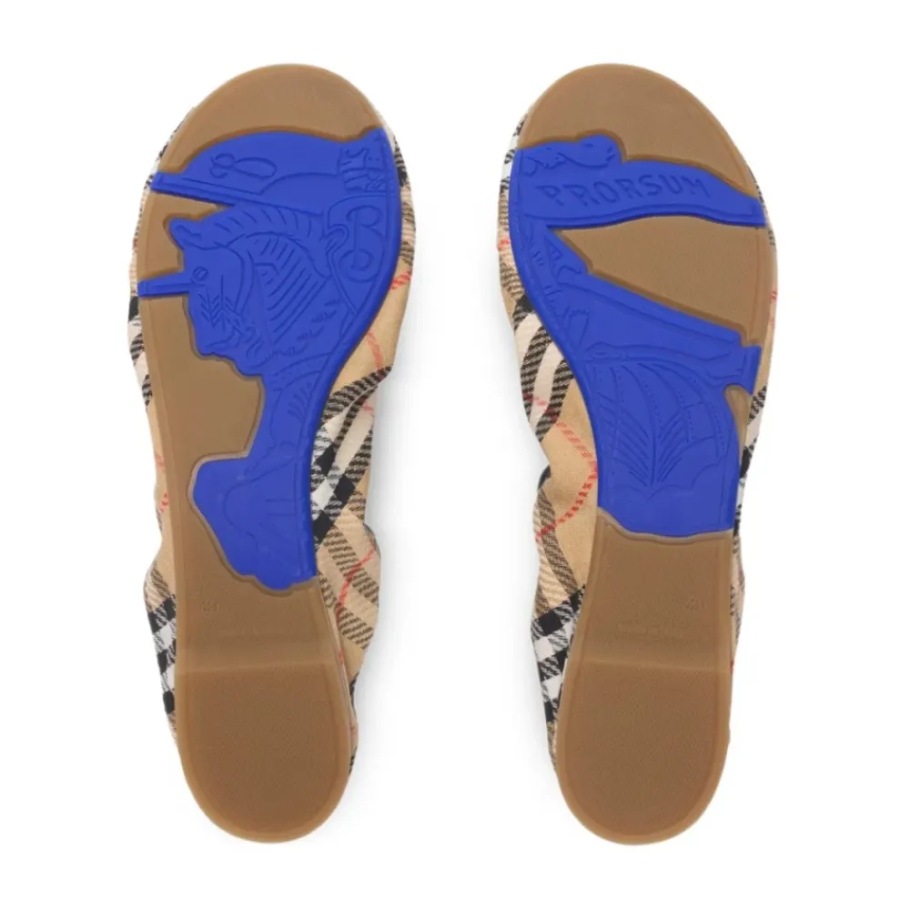 Ballerina Sko^Burberry Check Fawn Ballerinas Beige