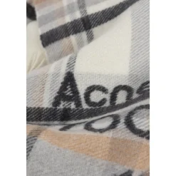 Halstørklæder Og Tørklæder|Tørklæder^Acne Studios Check logo scarf - Wide Grå