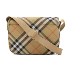 Tasker<Burberry Check Messenger Taske Beige