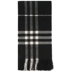 Tørklæder^Burberry Checked Cashmere Scarf Sort
