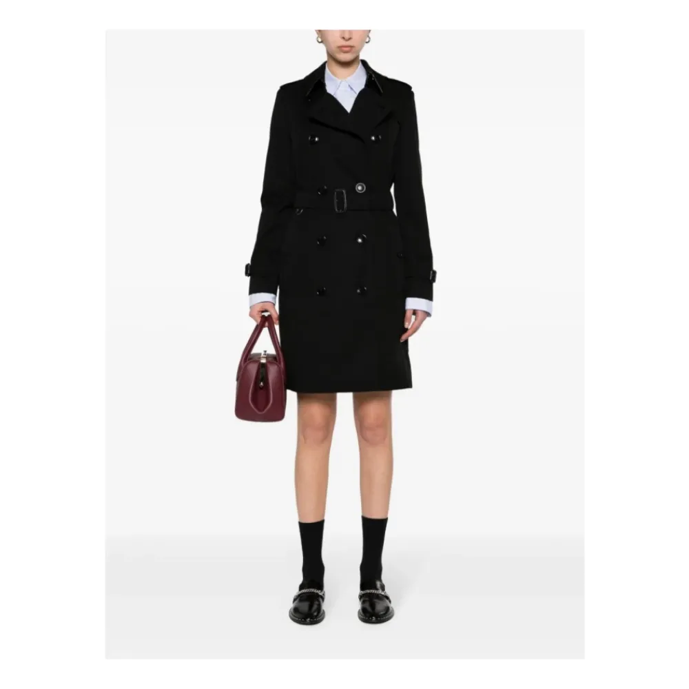Frakker<Burberry Chelsea Cotton Trenchcoat Sort