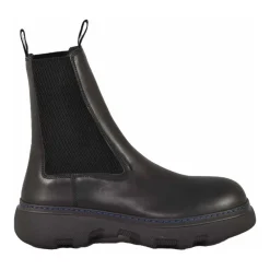 Chelsea Boots^Burberry Chelsea Creeper Støvler i Læder Mix Sort
