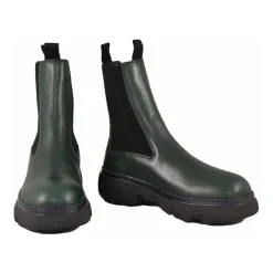 Chelsea Boots^Burberry Chelsea Creeper Støvler i Læder Mix Grøn