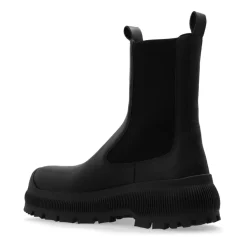 Chelsea Boots^Jil Sander Chelsea Støvler med Logo Sort