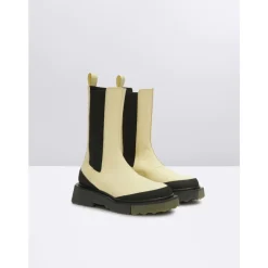 Chelsea Boots^Off White Chelsea-støvler med svampeeffekt-sål Beige