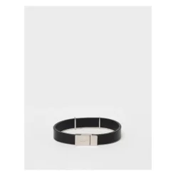 Smykker<Saint Laurent Chic læderarmbånd med magnetlås Sort