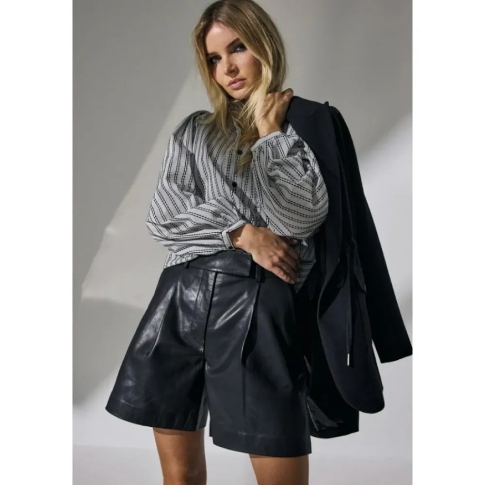 Bluser & Skjorter^Co'Couture Chic Sort og Hvid V-Shirt Grå