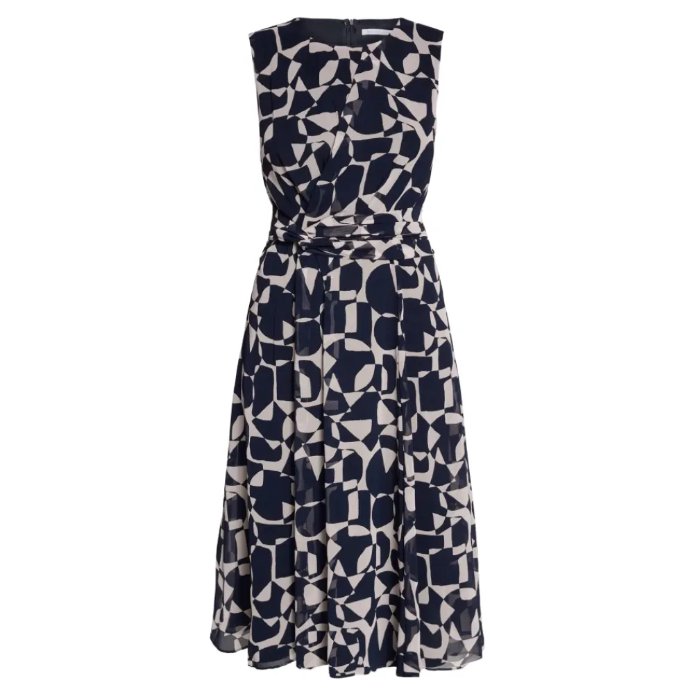 Kjoler^Betty & Co Chiffon Midikjole Blå