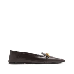 Ballerina Sko<Saint Laurent Chris Flat Brun