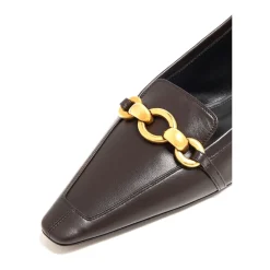 Ballerina Sko<Saint Laurent Chris Flat Brun