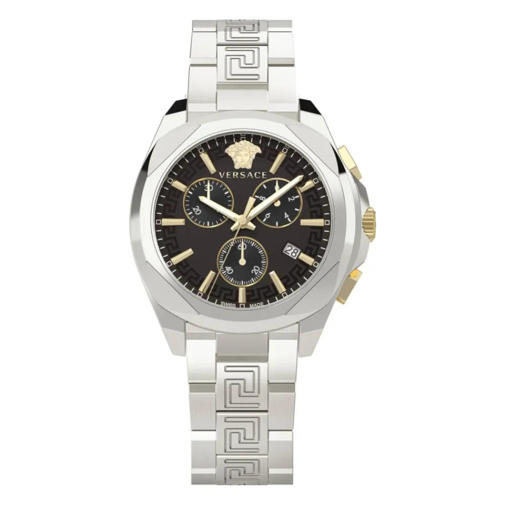 Ure<Versace Chrono Lady Rustfrit Stål Ur Grå