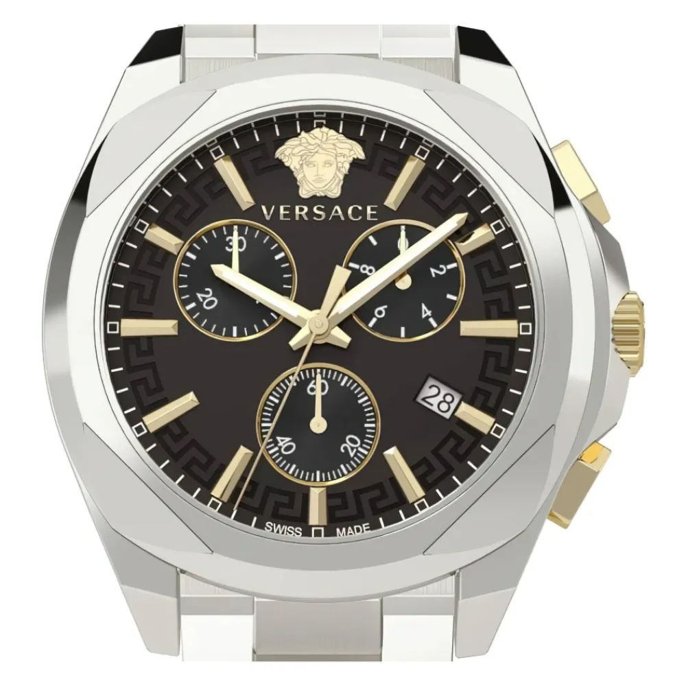 Ure<Versace Chrono Lady Rustfrit Stål Ur Grå