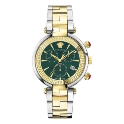 Ure<Versace Chronograph Revive Rustfrit Stål Armbåndsur Grøn