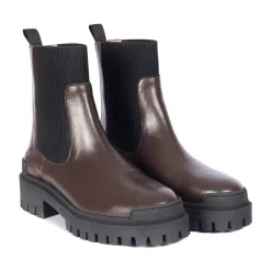 Chelsea Boots^Angulus Chunky Chelsea Boot - / Sort Brun