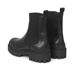 Chelsea Boots^Angulus Chunky Chelsea Boot i Læder Sort
