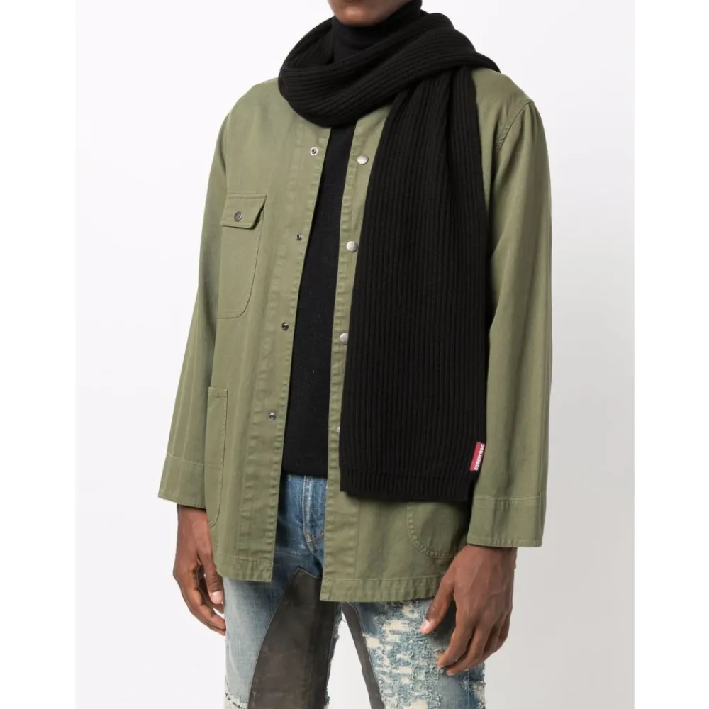 Huer, Kasketter & Hatte^Dsquared2 Chunky Ribbed Logo Sweater Sort