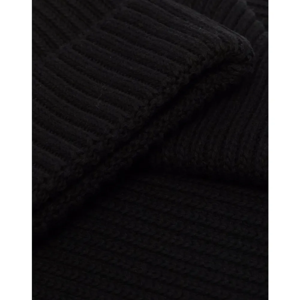 Huer, Kasketter & Hatte^Dsquared2 Chunky Ribbed Logo Sweater Sort
