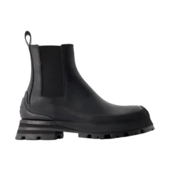Chelsea Boots<Alexander McQueen Chunky Sole Chelsea Boots Wander Ankel Sort