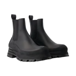 Chelsea Boots<Alexander McQueen Chunky Sole Chelsea Boots Wander Ankel Sort