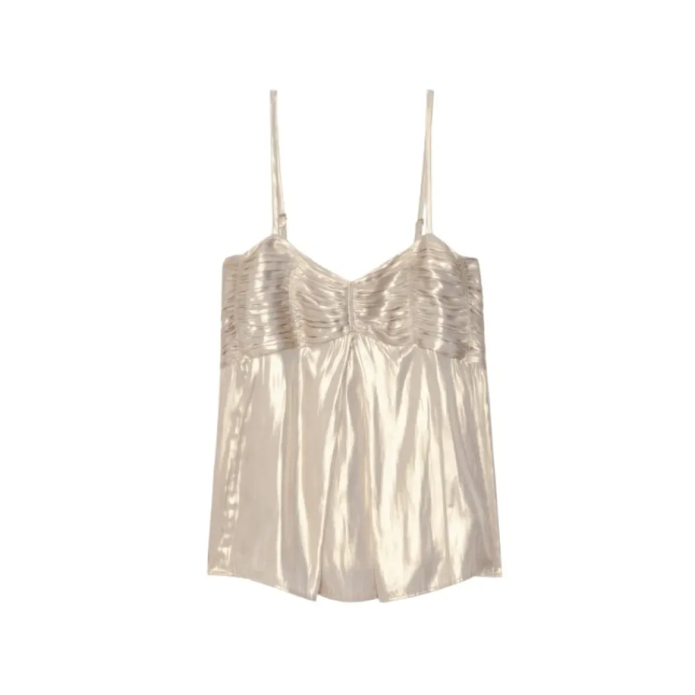 Bluser & Skjorter<Zadig & Voltaire Cippie Satin Camisole Gul