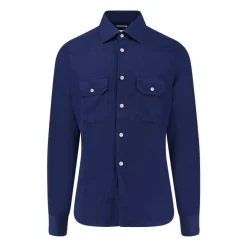 Skjorter<Kiton Ciro Paone Denim Shirt Blå