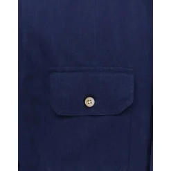 Skjorter<Kiton Ciro Paone Denim Shirt Blå