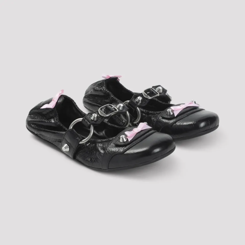 Ballerina Sko<Balenciaga City Flat L005 Sandaler Sort