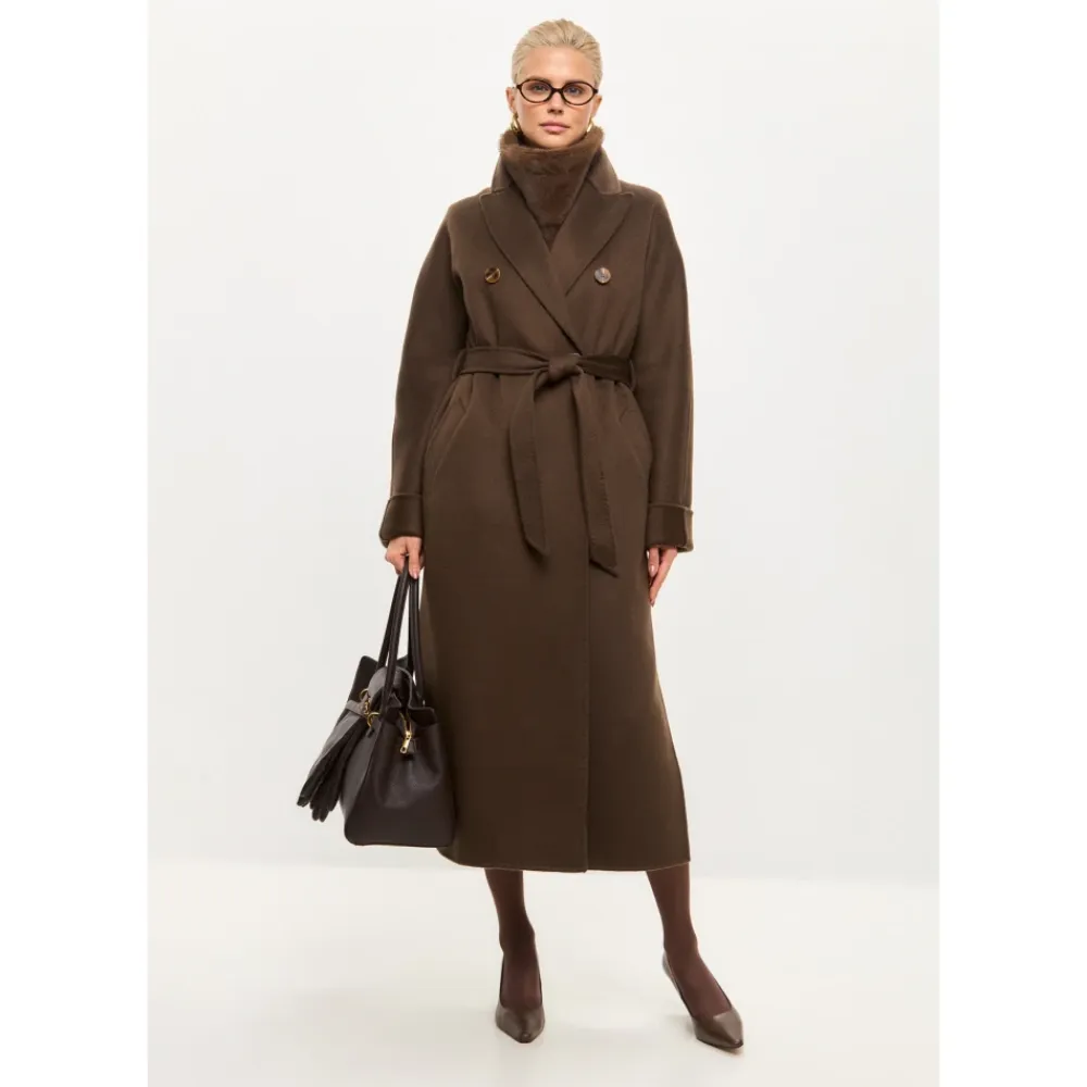 Frakker^Cesare Gaspari Classic Luxe Lang Frakke Rosie Brun
