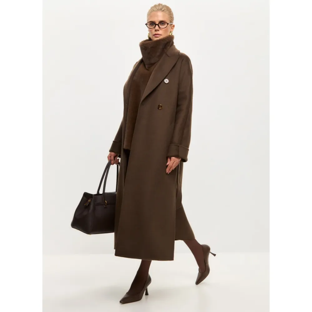 Frakker^Cesare Gaspari Classic Luxe Lang Frakke Rosie Brun