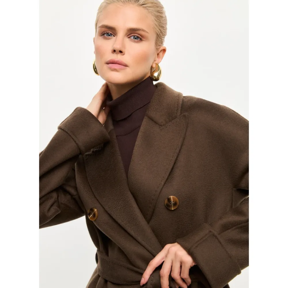 Frakker^Cesare Gaspari Classic Luxe Lang Frakke Rosie Brun