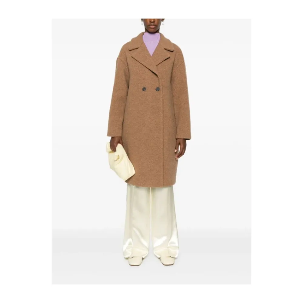 Frakker^Harris Wharf London Cognac Uldfrakke Brun