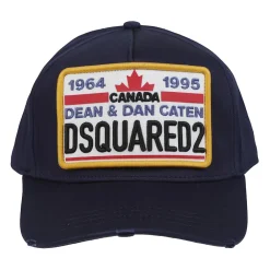 Huer, Kasketter & Hatte^Dsquared2 Collegiate Logo Patch Baseball Cap Blå