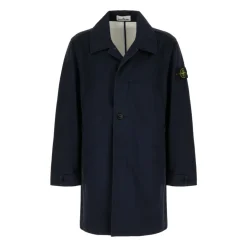 Frakker<Stone Island Compass-Badge Button-Up Coat Blå