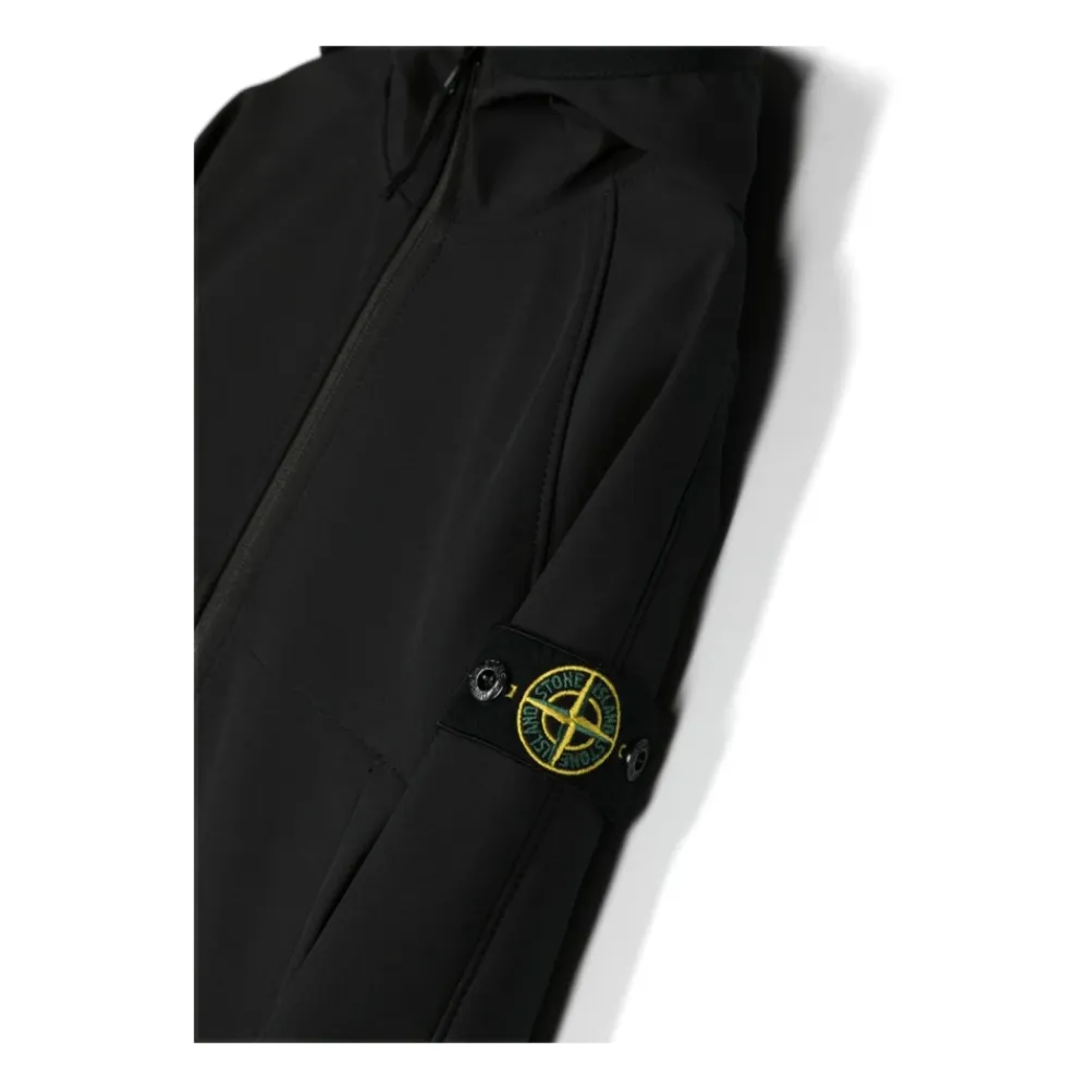 Jakker<Stone Island Compass-badge Vatteret Jakke Sort