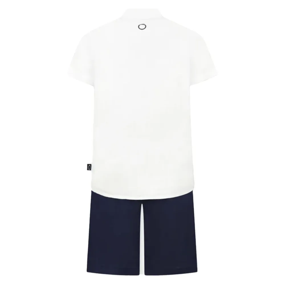 Bodystocking & Sæt^Trussardi Completo Sportivo Linen Shirt & Bermuda Set Hvid