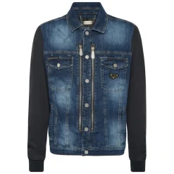 Jakker<Philipp Plein Composed Denim Zip Jacket College Blå