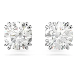 Smykker^Swarovski Constella Runde e Rhodium Øreringe Hvid