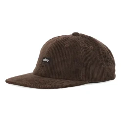 Huer, Kasketter & Hatte<Obey Cord Label 6 Panel Strapback Brun