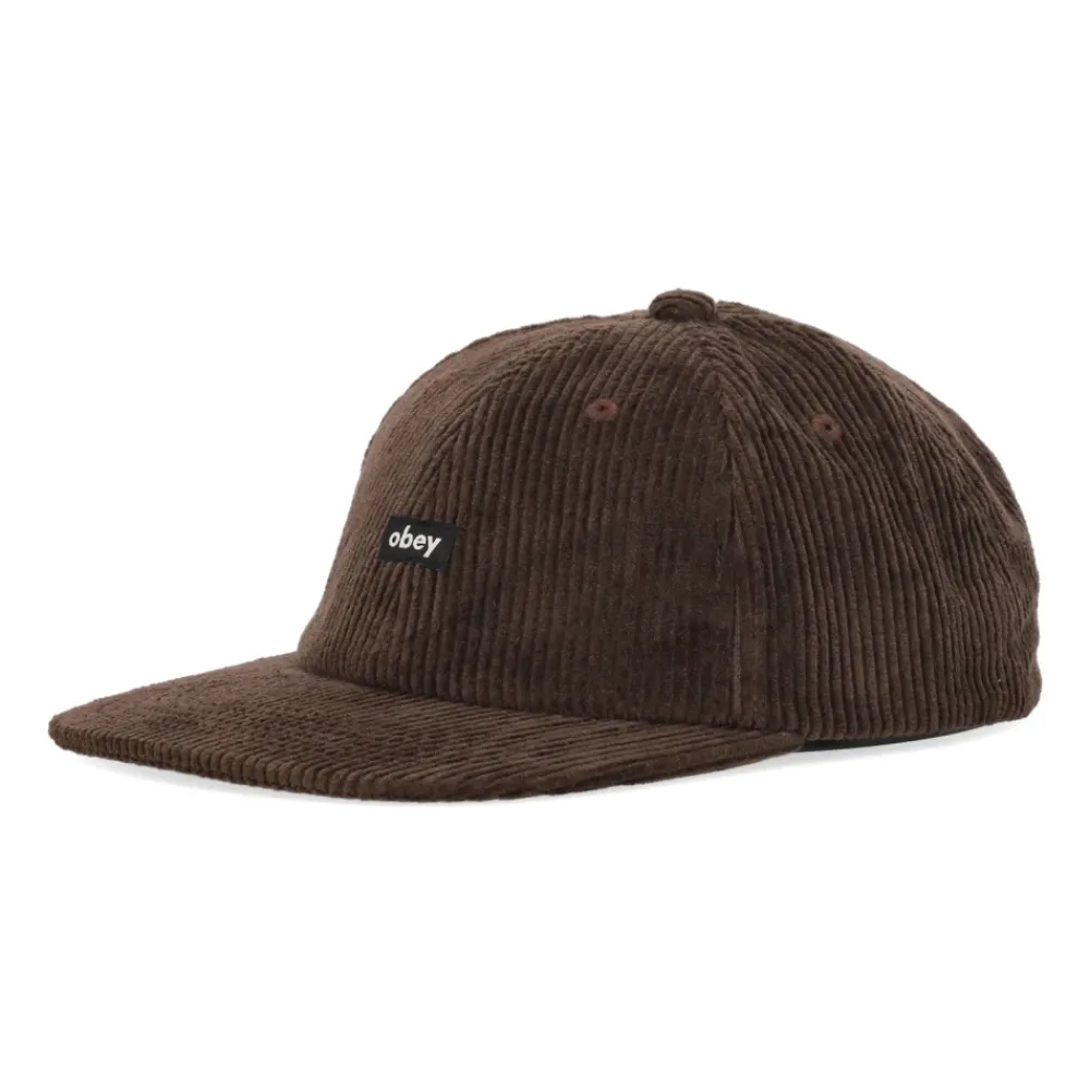 Huer, Kasketter & Hatte<Obey Cord Label 6 Panel Strapback Brun