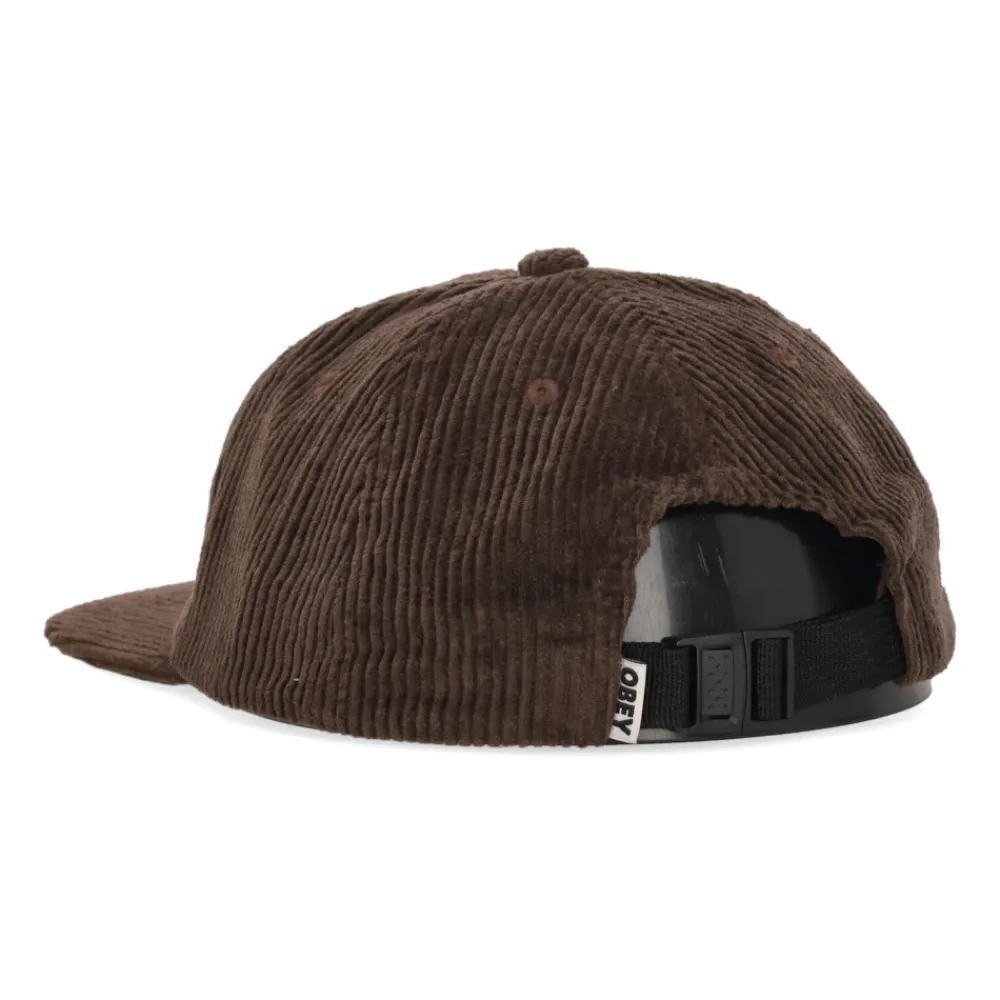 Huer, Kasketter & Hatte<Obey Cord Label 6 Panel Strapback Brun
