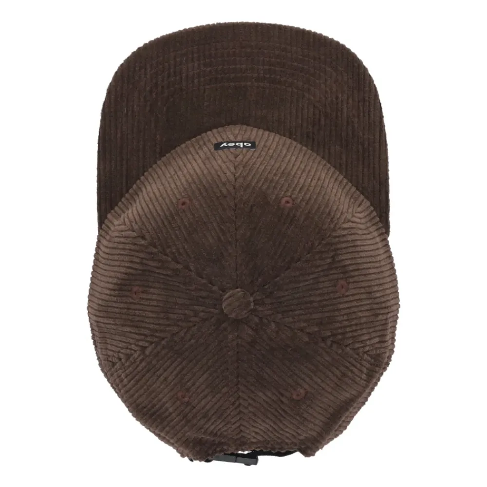 Huer, Kasketter & Hatte<Obey Cord Label 6 Panel Strapback Brun