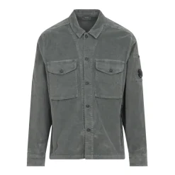 Skjorter^C.P. Company Corduroy Lens Button Overshirt Grå